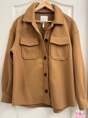 AVEC LES FILLES ANTHROPOLOGIE Shirt Jacket Cognac